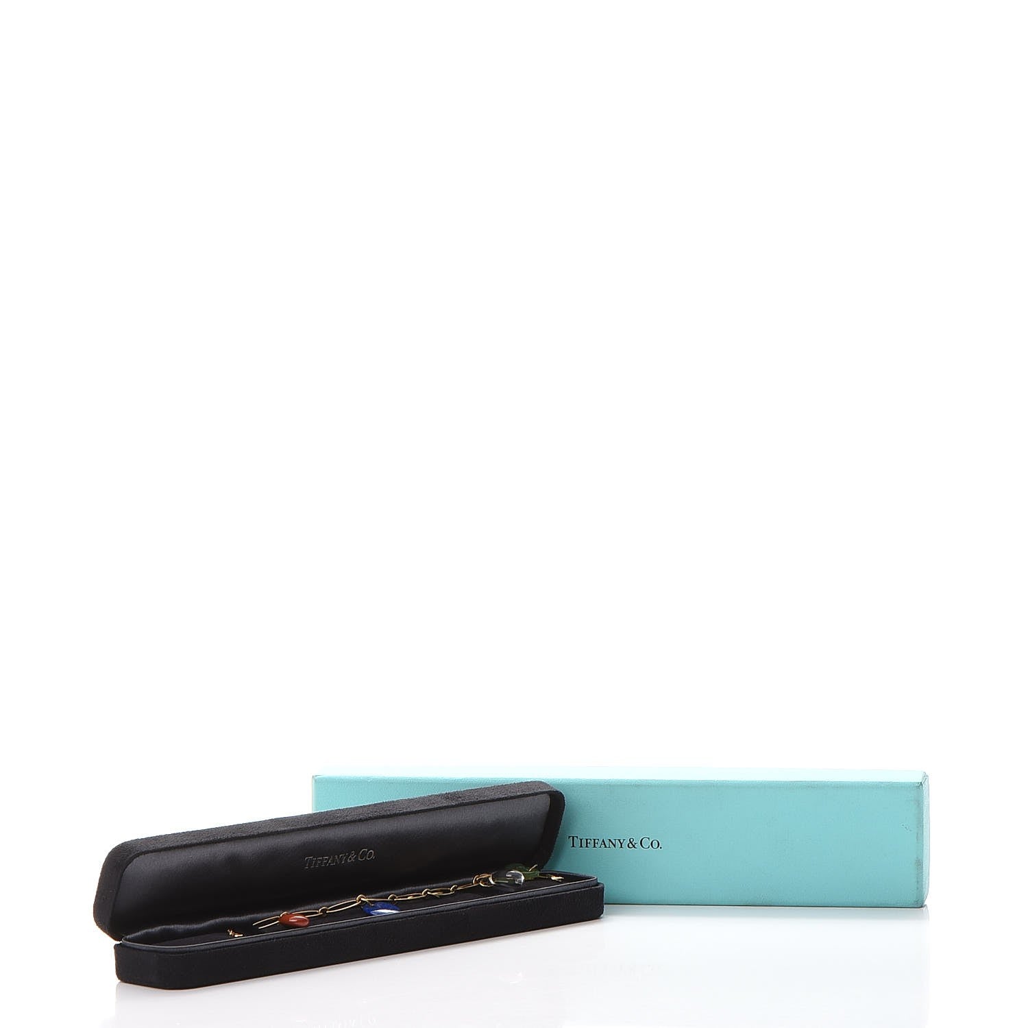 Tiffany 18K Yellow Gold Elsa Peretti Five Stone Charm Bracelet 8 of 8