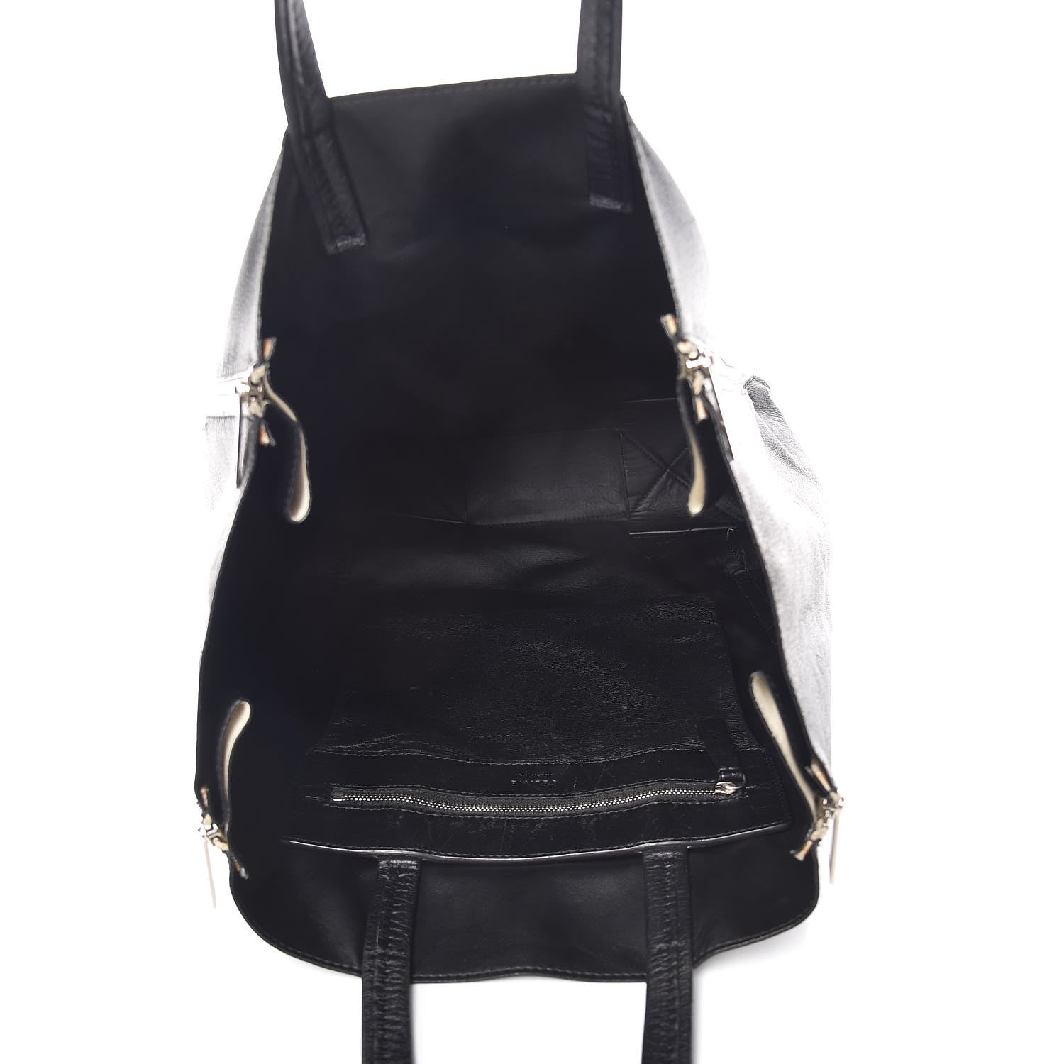 Celine Smooth Lambskin Vertical Zip Cabas Black 5 of 16