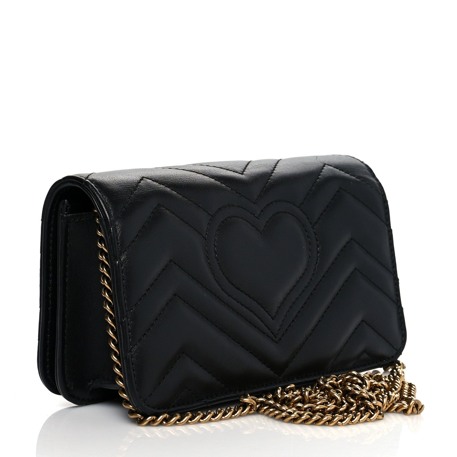 Gucci Calfskin Matelasse GG Marmont Mini Bag Black 3 of 10