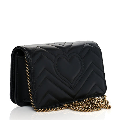 Gucci Calfskin Matelasse GG Marmont Mini Bag Black 3 of 10