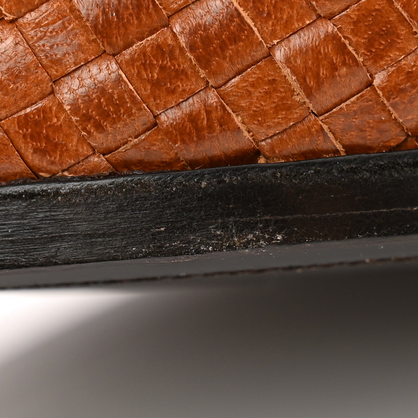 Woven Calfskin Bicolor Tall Boots 40 Caramel Black