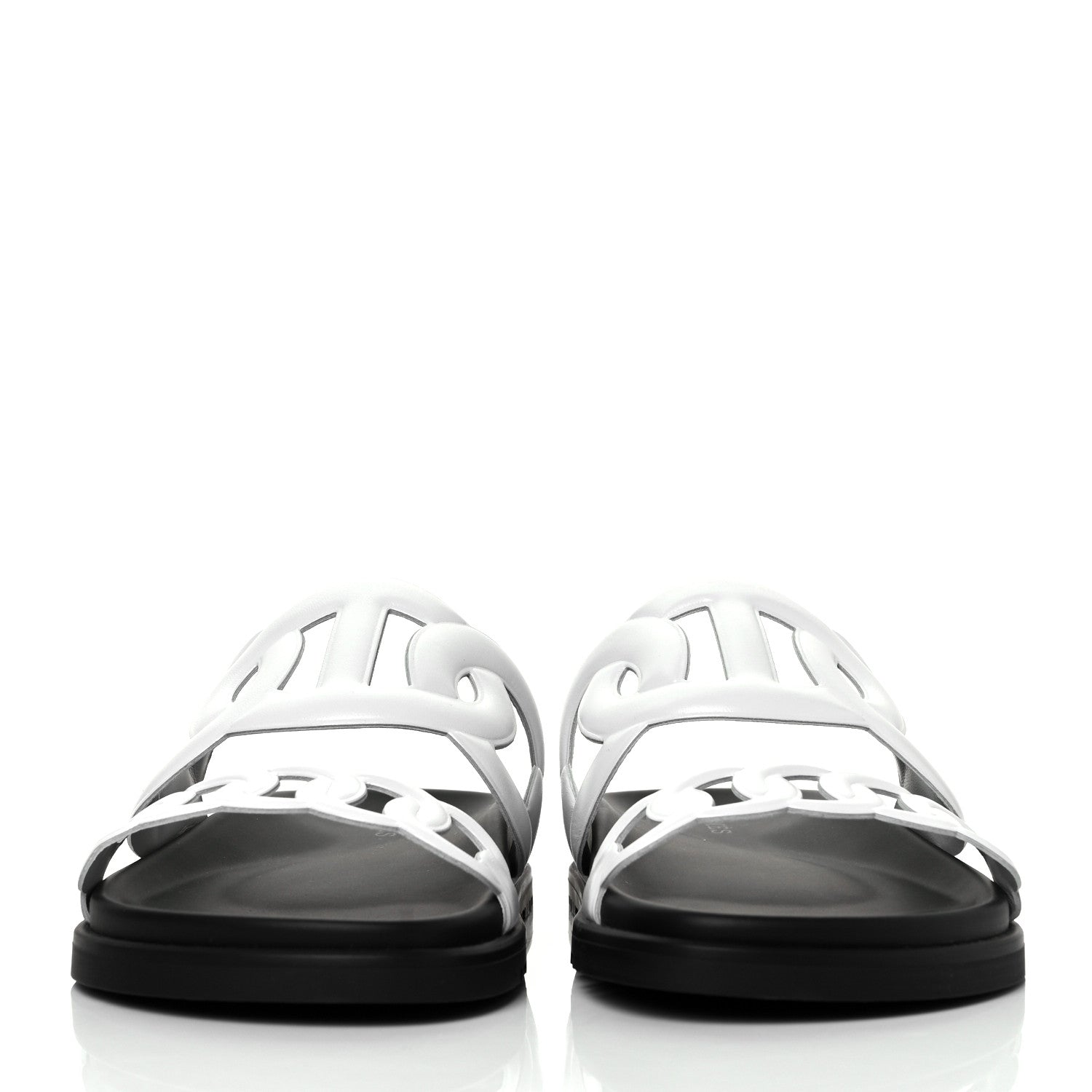 Hermes Nappa Womens Extra Sandals 37 White 2 of 9