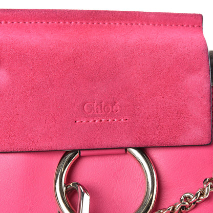 Chloe Suede Calfskin Mini Faye Bracelet Bag Fuchsia Rose 8 of 15