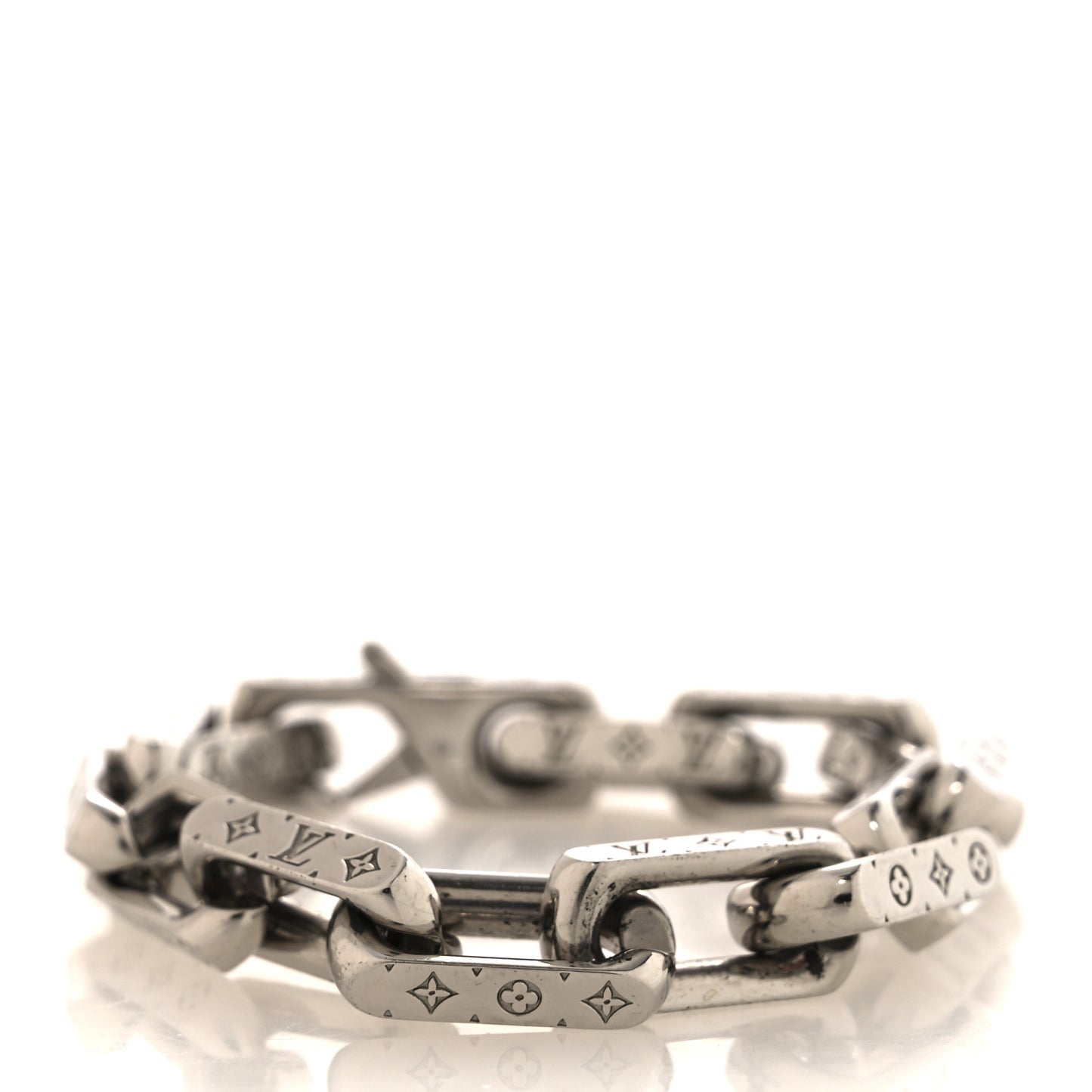 Monogram Chain Bracelet M Silver