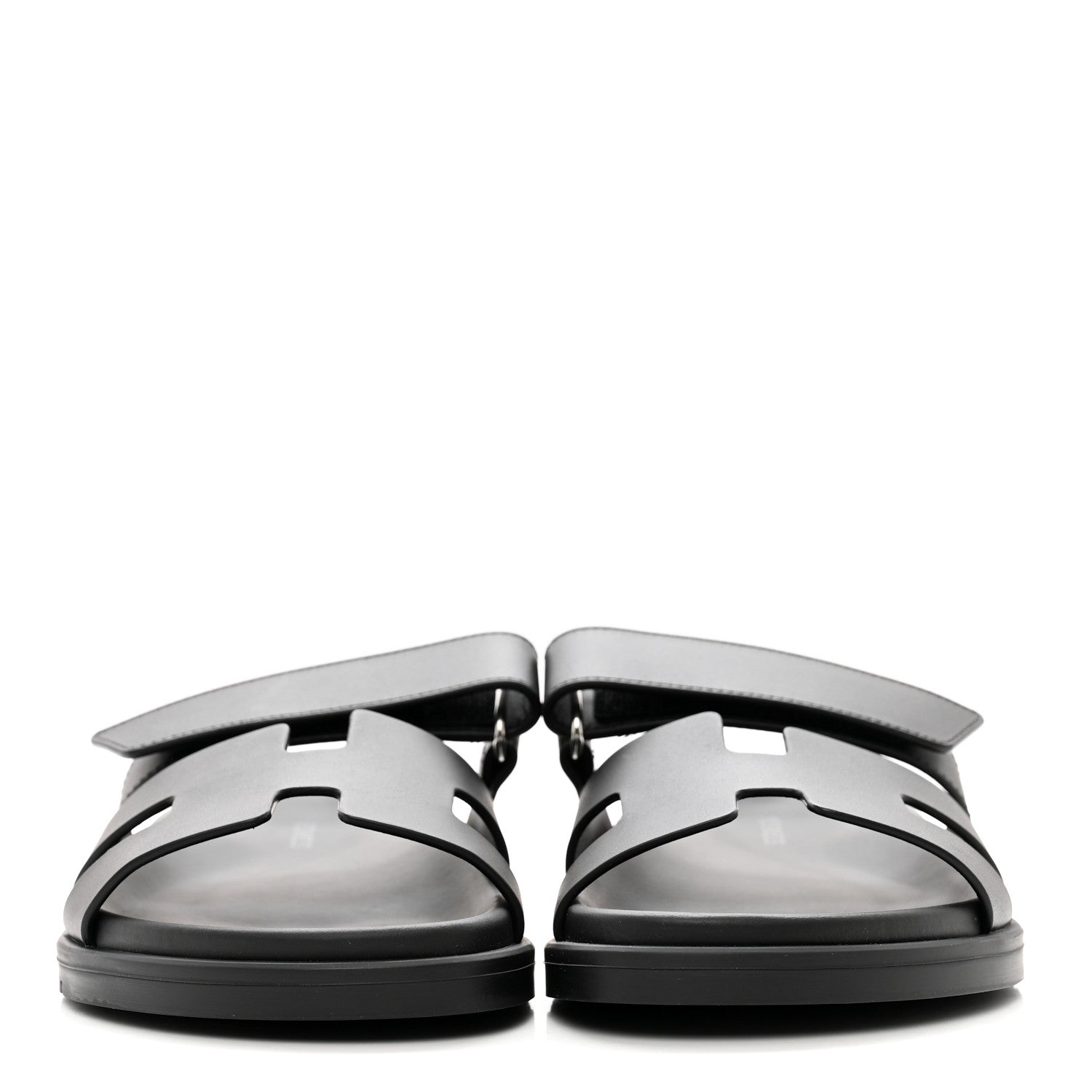 Hermes Calfskin Womens Chypre Sandals 36 Black 2 of 9