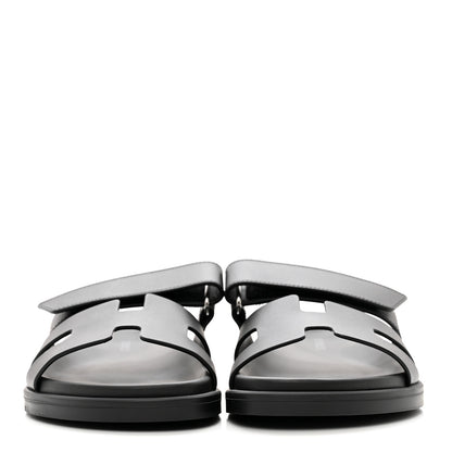Hermes Calfskin Womens Chypre Sandals 36 Black 2 of 9
