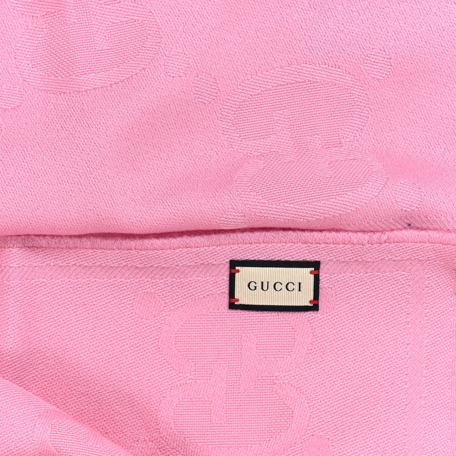 Gucci Wool Jacquard Monogram Jumbo GG Lady Nest Scarf Roseate 3 of 4
