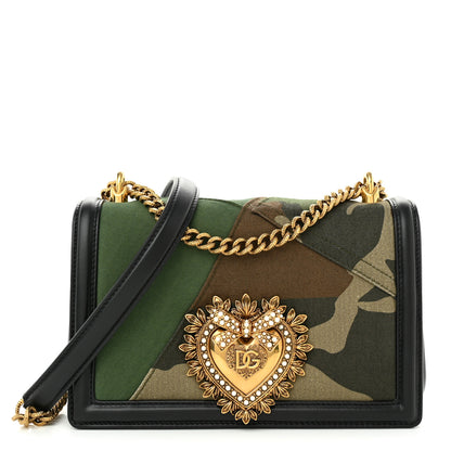 Dolce & Gabbana Calfskin Camouflage Pattern Medium Devotion Crossbody Bag 1 of 9