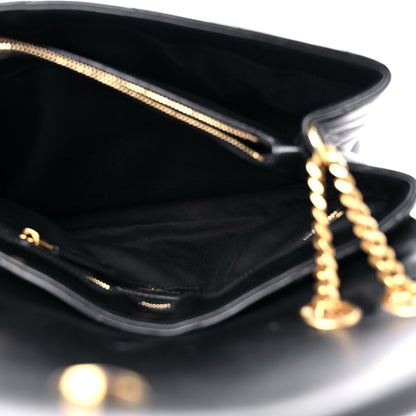 Saint Laurent Calfskin Y Quilted Monogram Medium Loulou Chain Satchel Black 6 of 21