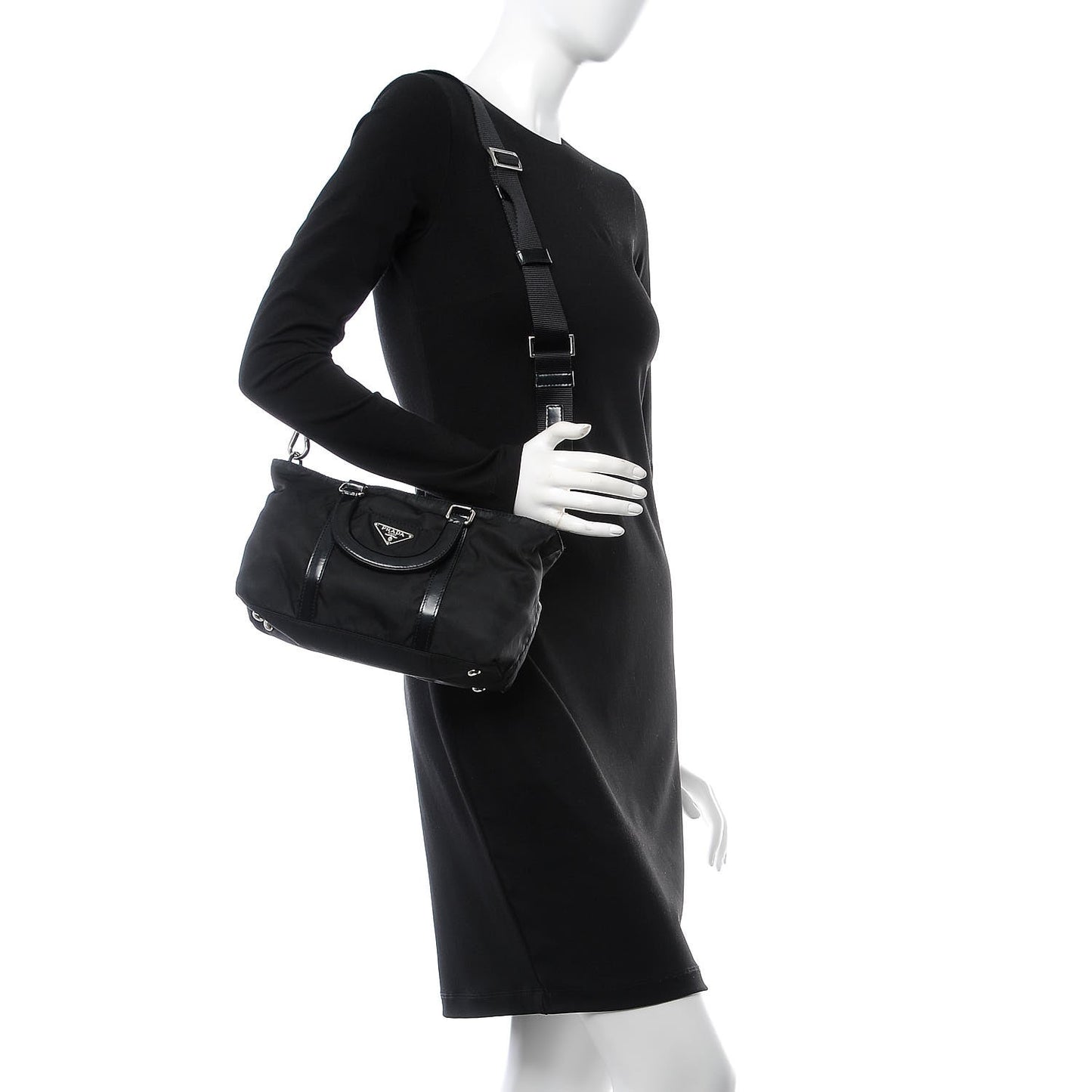 Tessuto Nylon Shoulder Bag Nero Black