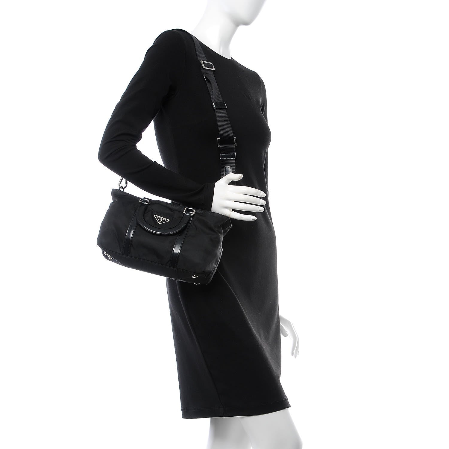 Prada Tessuto Nylon Shoulder Bag Nero Black 2 of 7