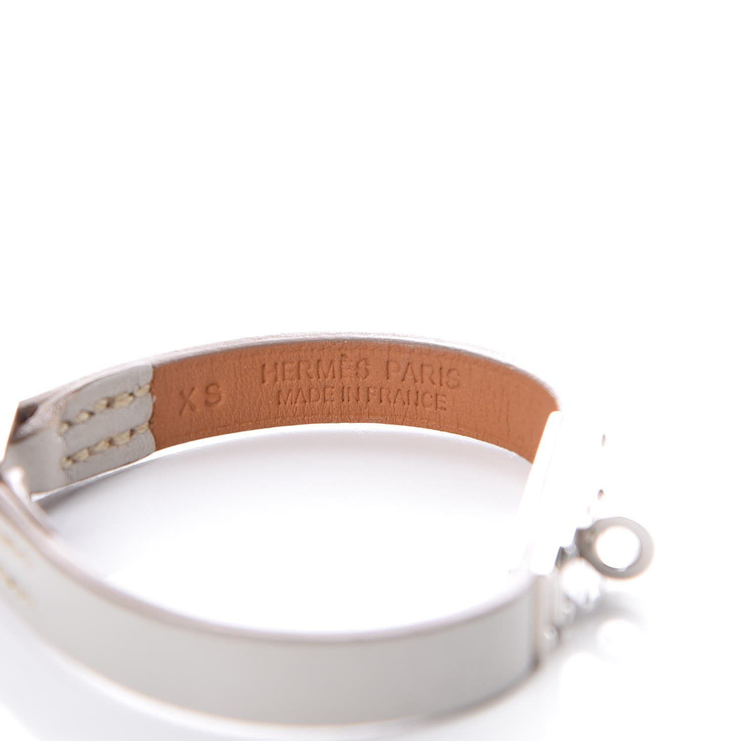 Hermes Tadelakt Micro Kelly Bracelet XS Gris Perle 5 of 6