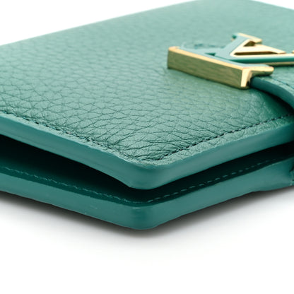 Louis Vuitton Taurillon Capucines Vertical Compact Wallet Green 9 of 12
