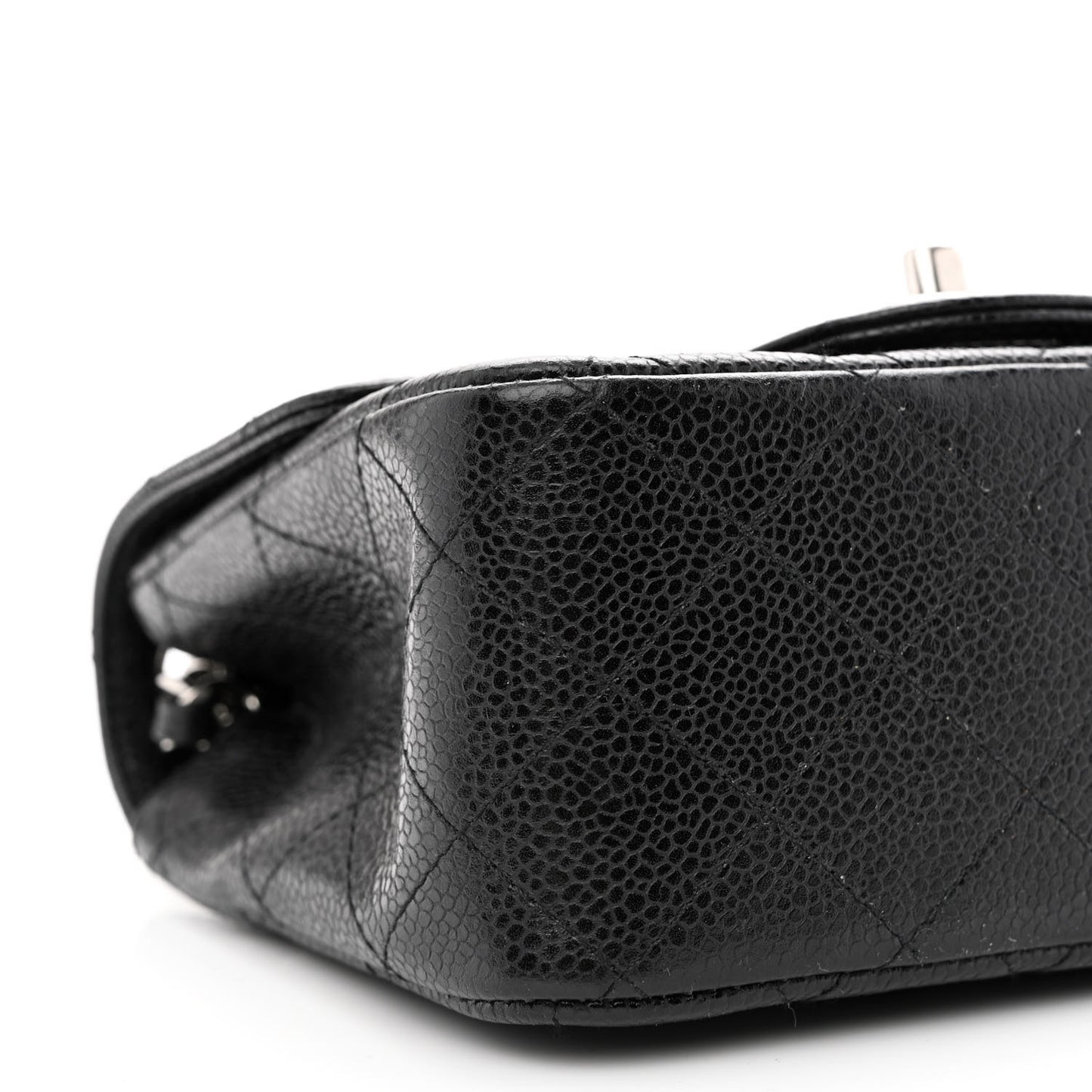 Caviar Quilted Mini Square Flap Black