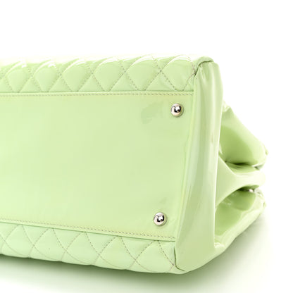 Chanel Patent Quilted Large Just Mademoiselle Bowling Bag Light Green 11 of 12