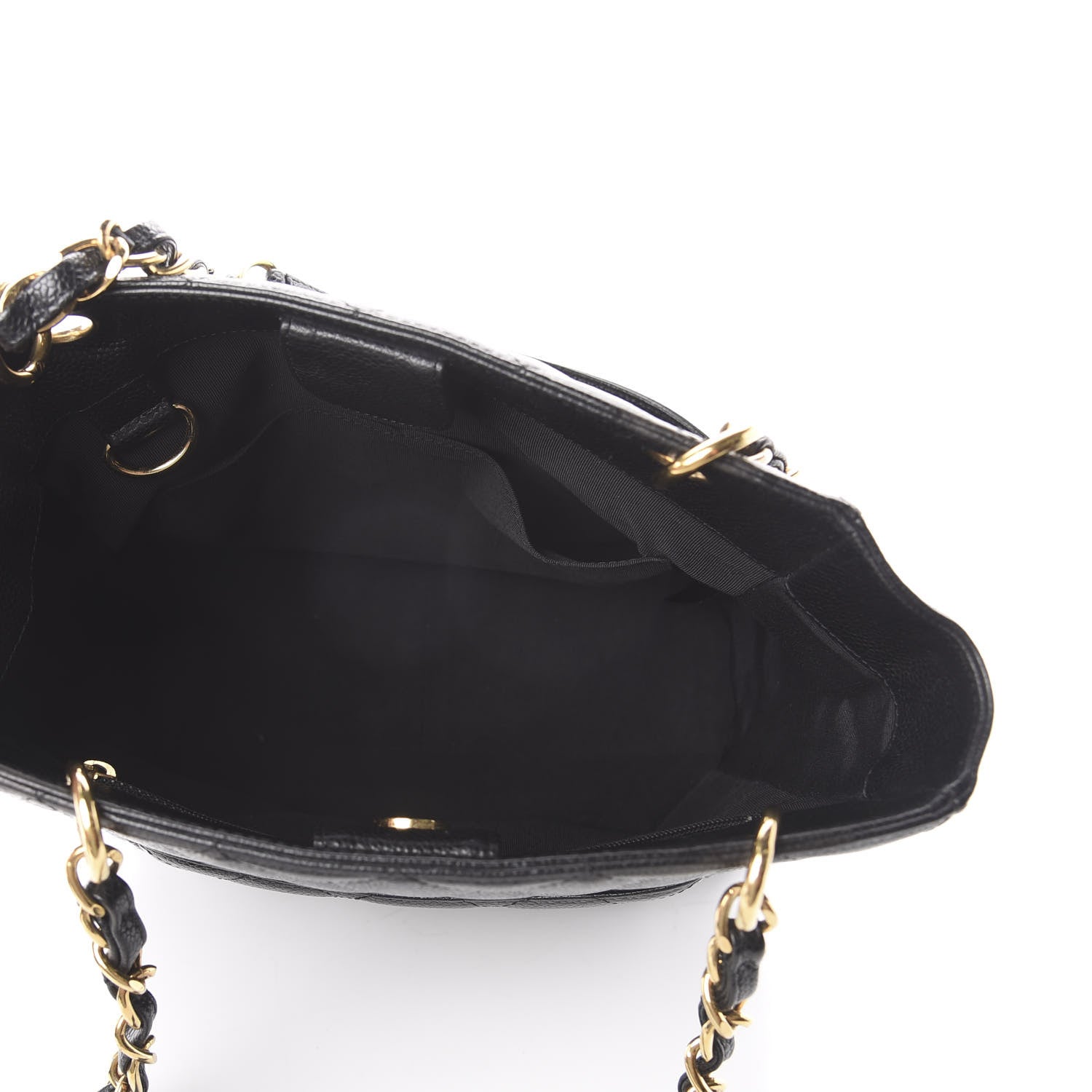 Chanel Caviar Quilted Petit Shopping Tote PST Black 7 of 17