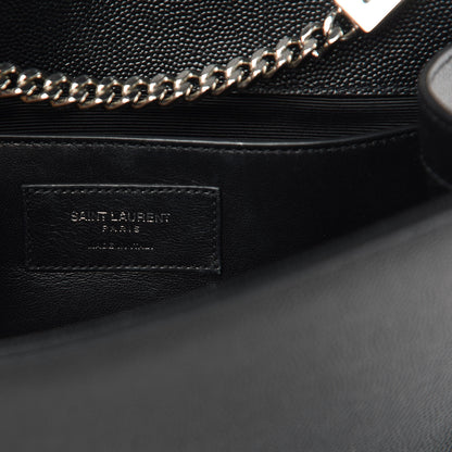 Saint Laurent Grain De Poudre Small Monogram Kate Satchel Black 6 of 9