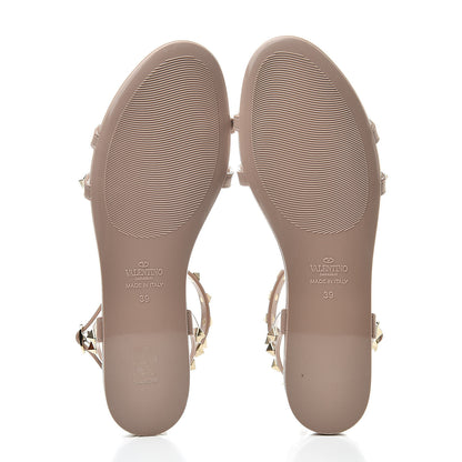 Valentino Garavani PVC Jelly Rockstud Caged Sandals 39 Poudre 5 of 8