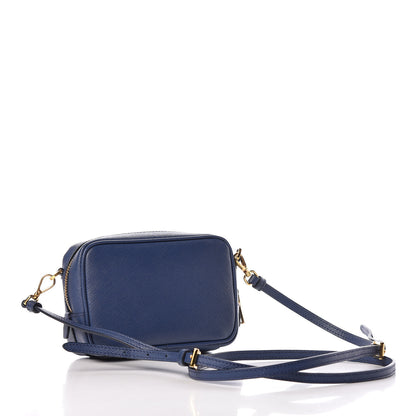 Prada Saffiano Mini Camera Crossbody Bag Bleuette 3 of 11