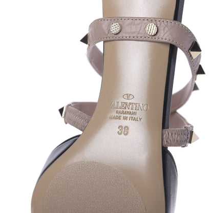 Valentino Garavani Nappa Rockstud Criss Cross 55mm Mules 38 Black Poudre 8 of 10
