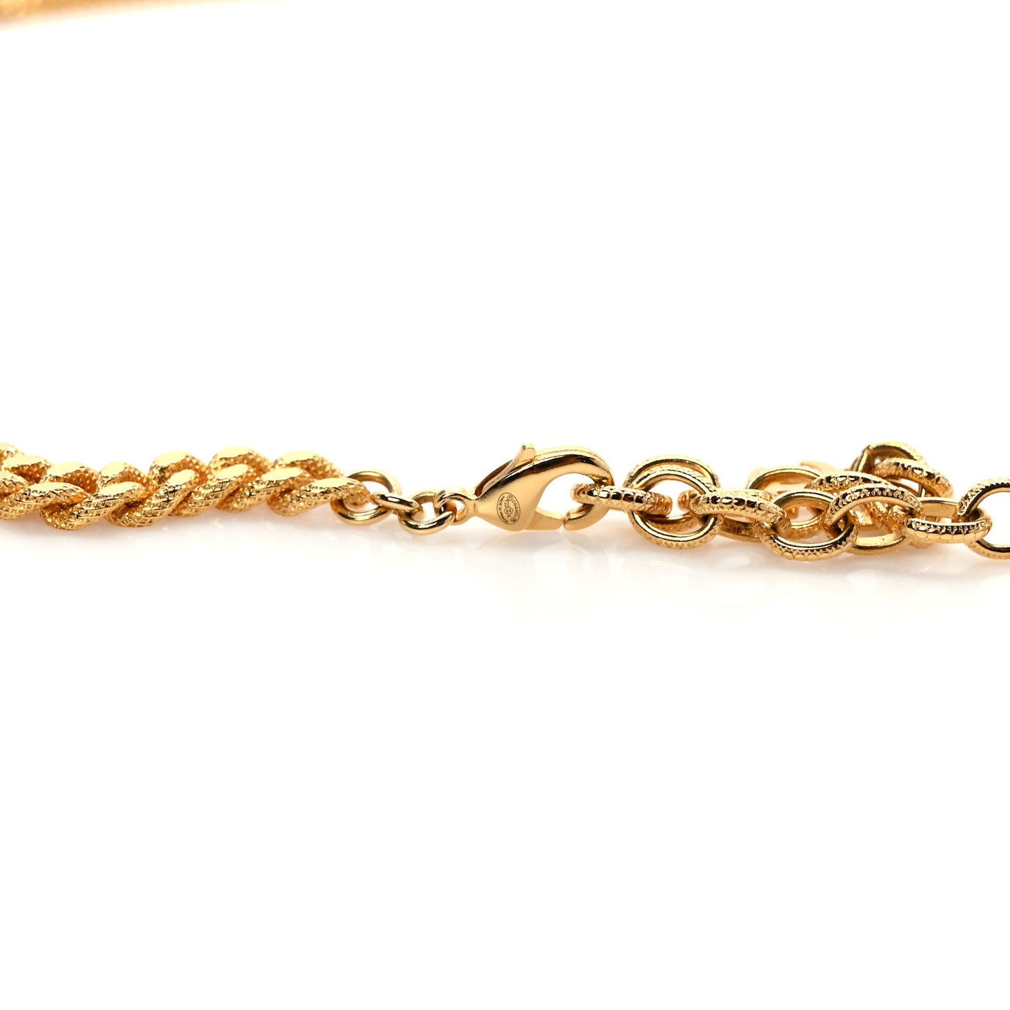 Crystal CC Multi Strand Chain Belt Gold