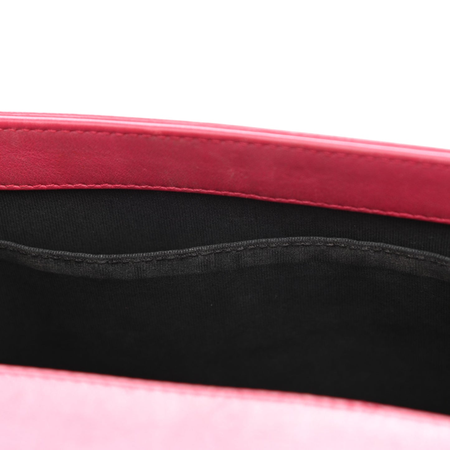 Patent Calfskin New Medium Plexiglass Boy Flap Pink