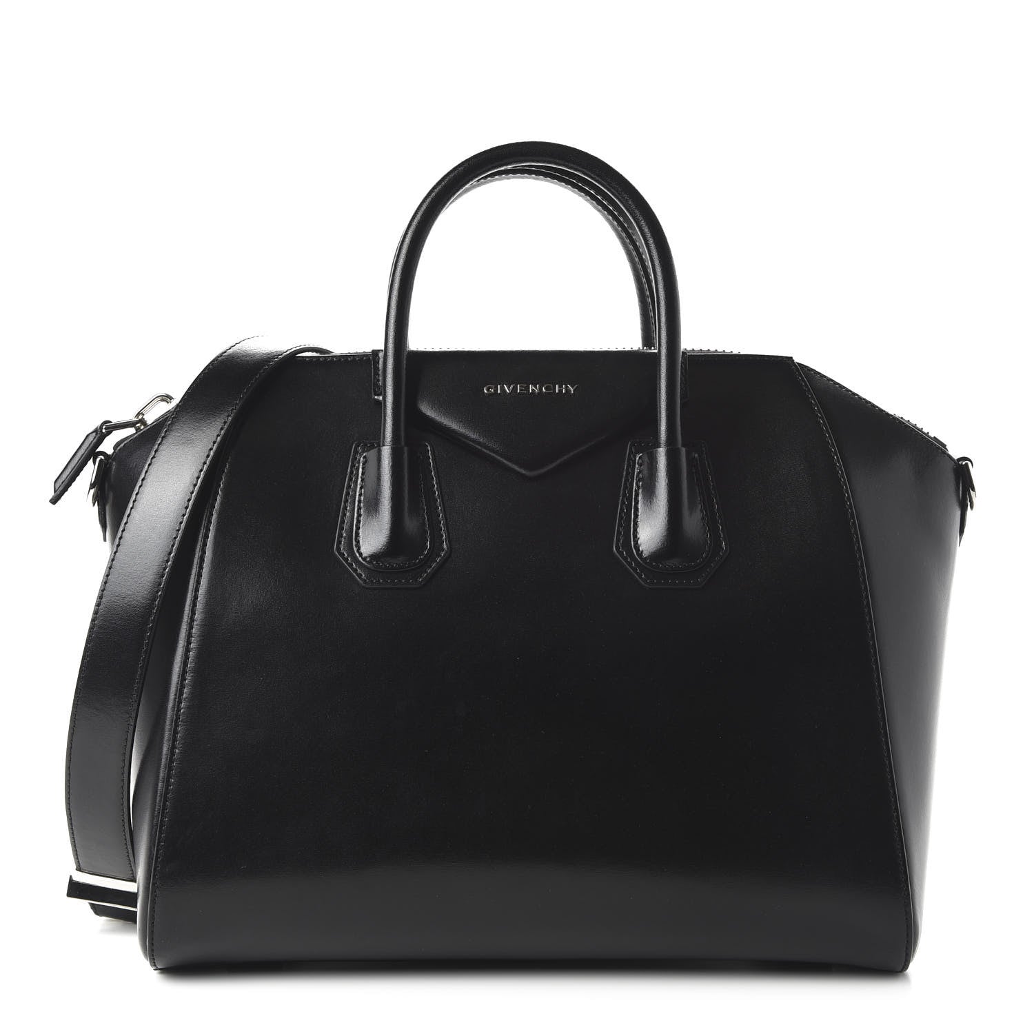 Givenchy Shiny Lord Calfskin Medium Antigona Black 1 of 10