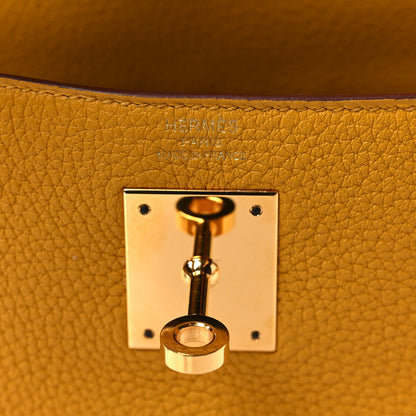 Hermes Togo Kelly Retourne 28 Jaune Ambre 6 of 9