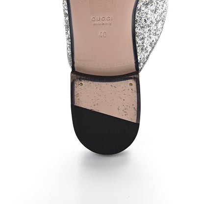 Gucci Glitter Womens Princetown Slippers 40 Silver 11 of 12