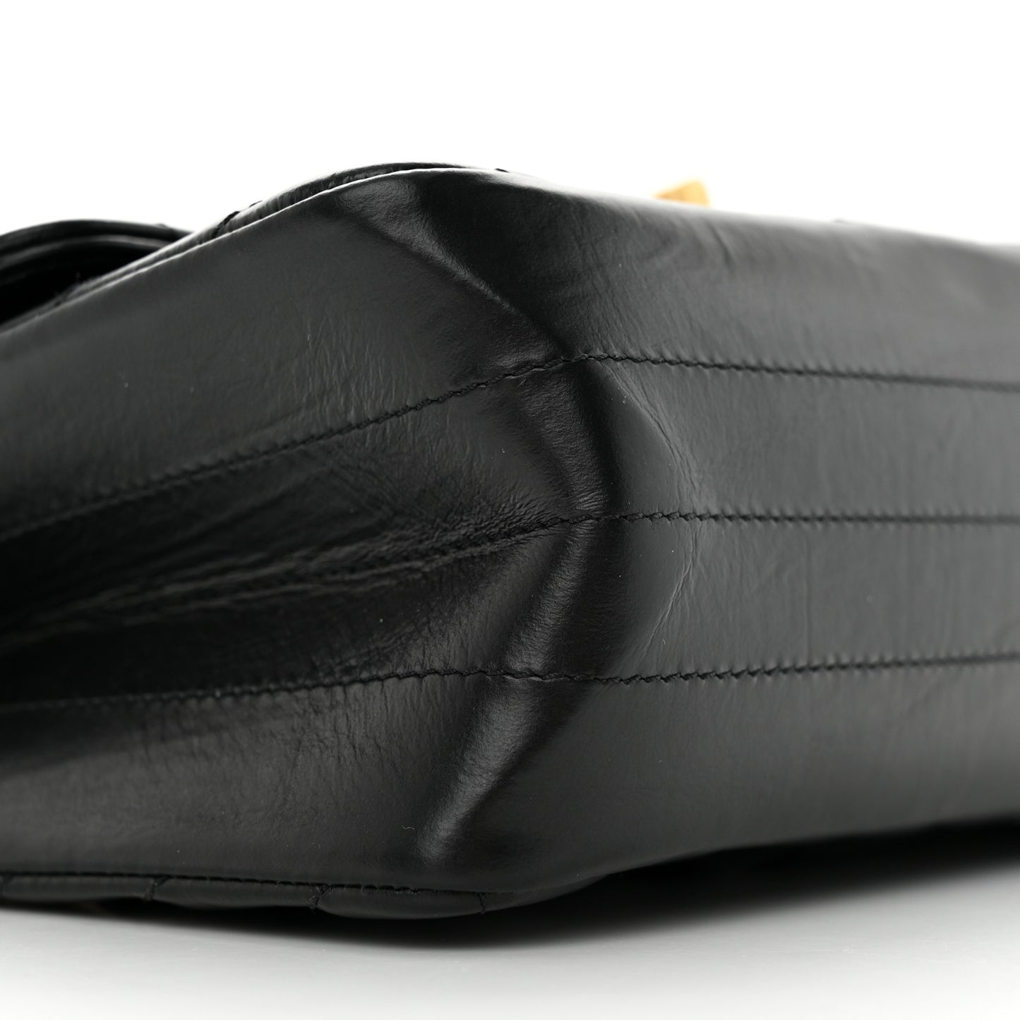 Aged Calfskin Chevron Quilted 2.55 Reissue Mini Flap Black