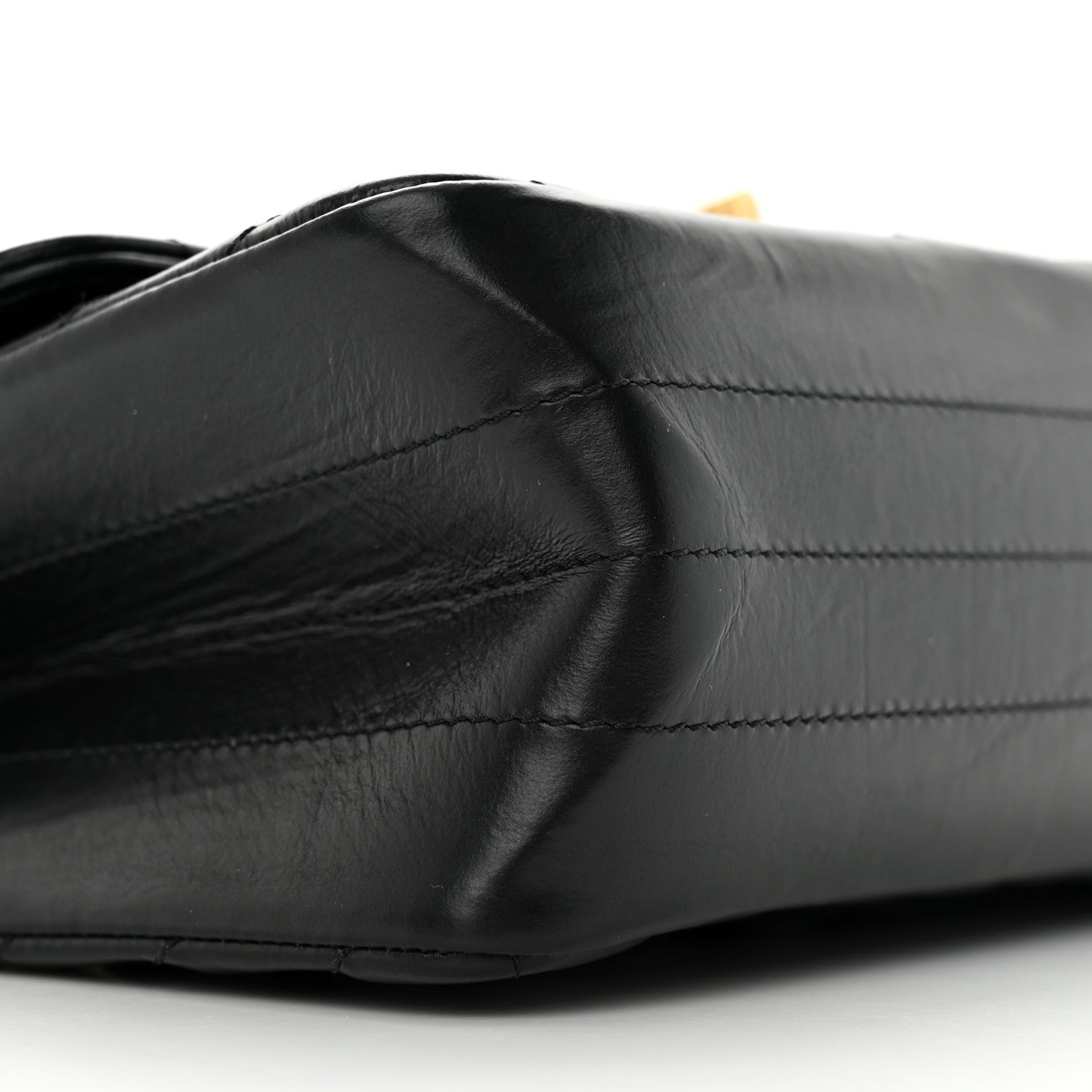Chanel Aged Calfskin Chevron Quilted 2.55 Reissue Mini Flap Black 9 of 11