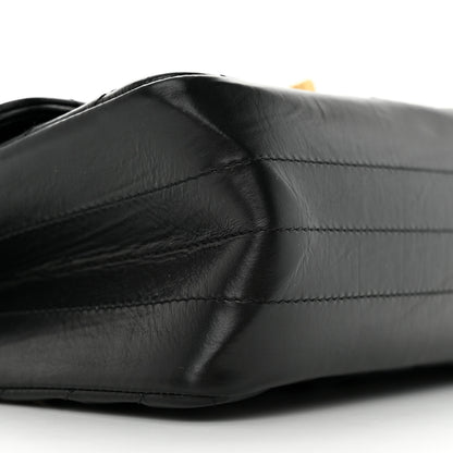Chanel Aged Calfskin Chevron Quilted 2.55 Reissue Mini Flap Black 9 of 11
