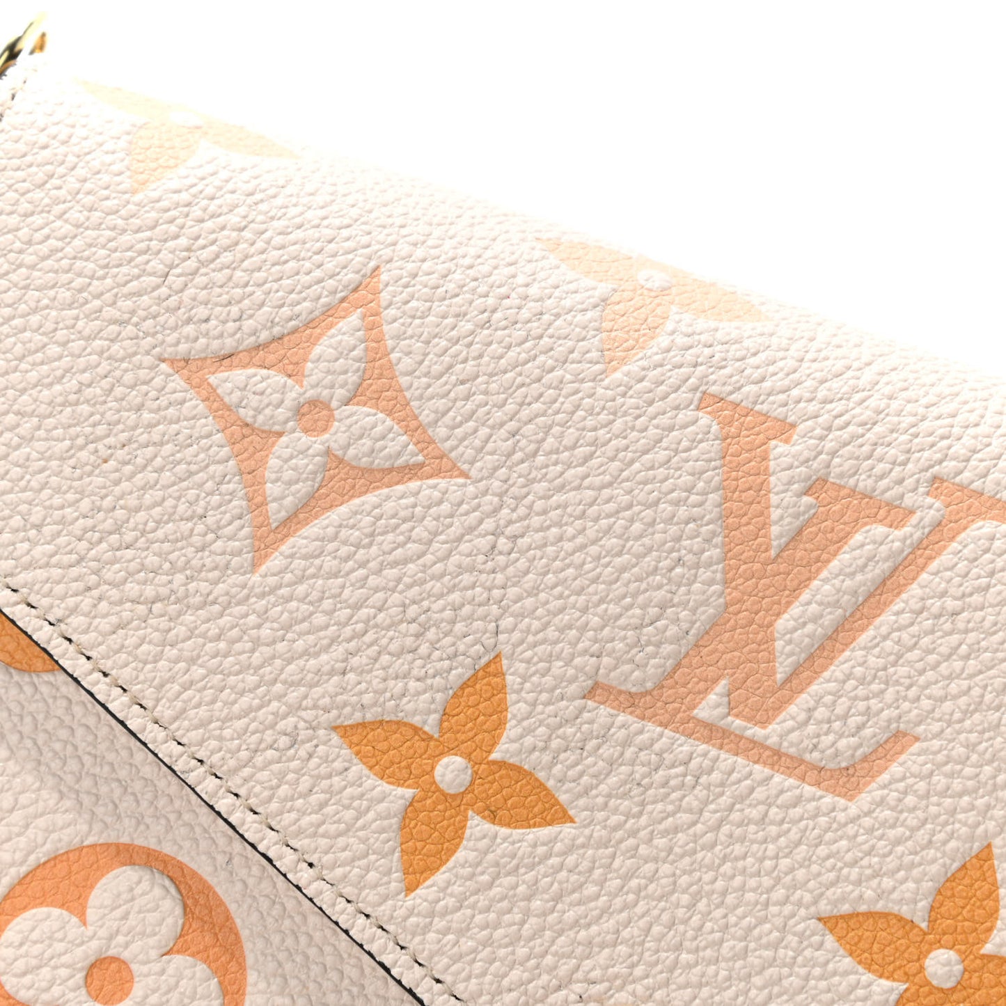 Empreinte Monogram Giant By The Pool Felicie Pochette Chain Wallet Cream Saffron