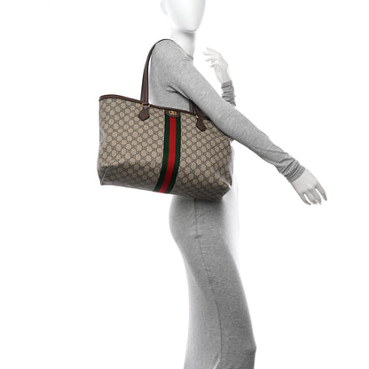 Gucci GG Supreme Monogram Medium Ophidia Shopping Tote Brown 2 of 15