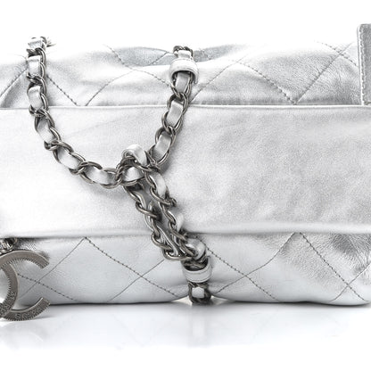 Chanel Metallic Calfskin Quilted Baluchon Silver 9 of 12