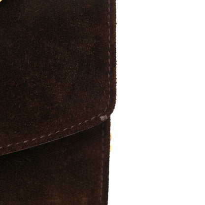 Chanel Suede Timeless CC Wallet on Chain WOC Brown 14 of 15