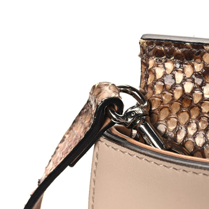 Gucci Calfskin Snakeksin Lady Bamboo Top Handle Bag Nude 12 of 13