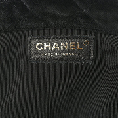 Chanel Velvet Quilted XXL Travel Flap Bag Black 6 of 9