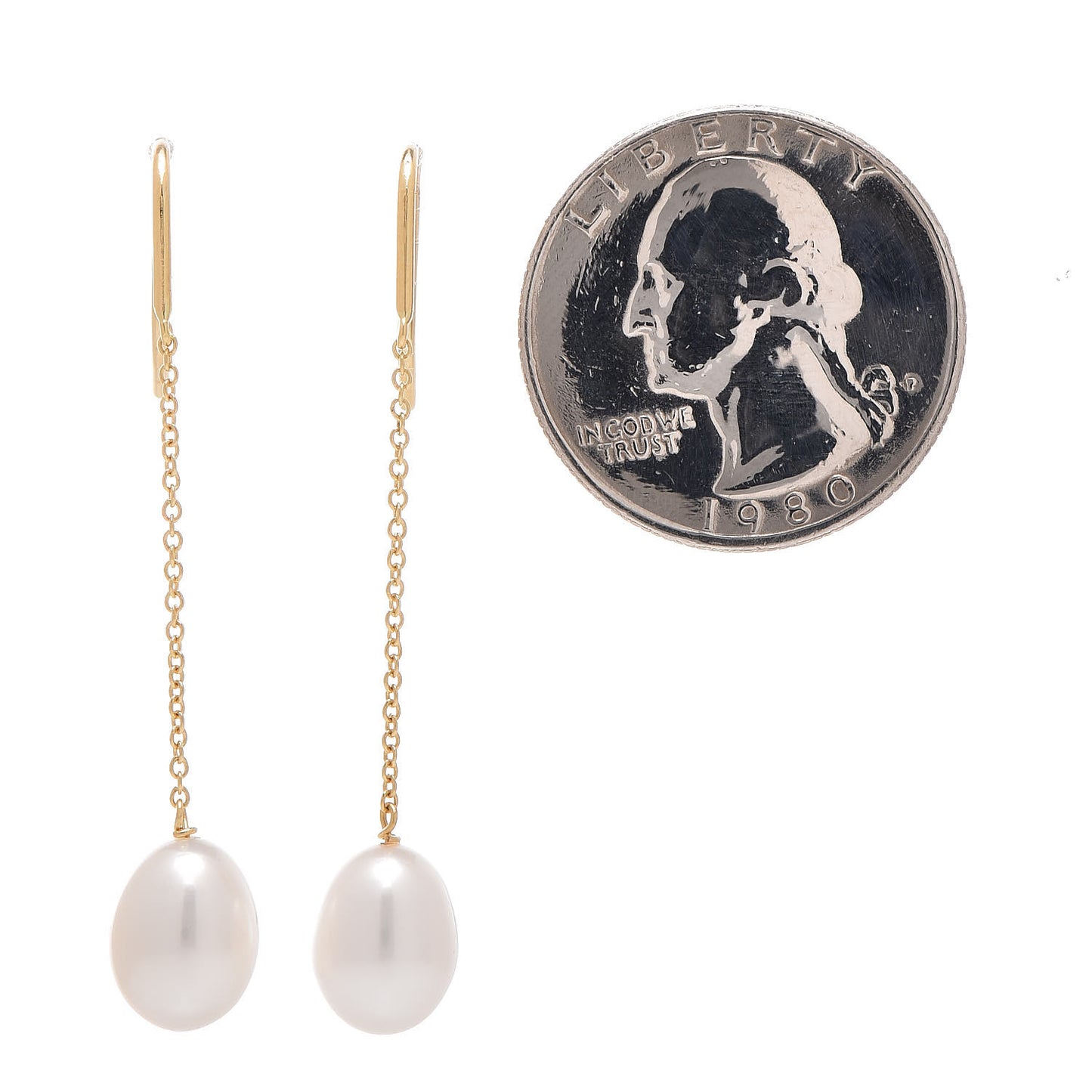 18K Yellow Gold Elsa Peretti Pearls By The Yard Drop Earrings