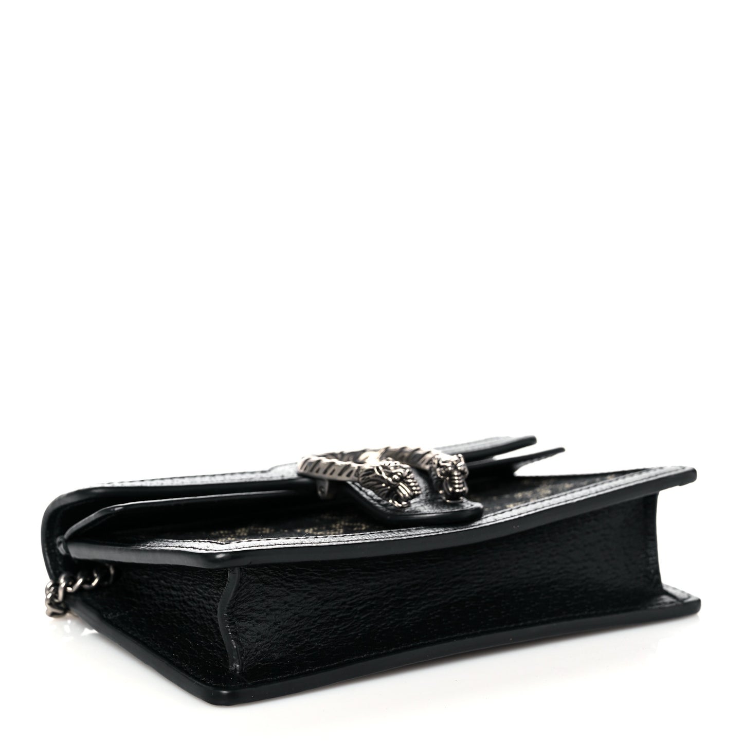 Jacquard Black Denim GG Monogram Super Mini Dionysus Shoulder Bag Black Ivory