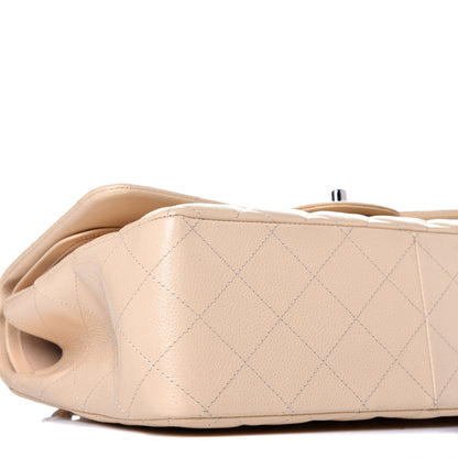 Chanel Caviar Quilted Jumbo Double Flap Beige Clair 8 of 10