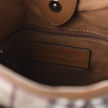 Burberry Haymarket Check Small Northfield Tote Mid Camel 8 of 9