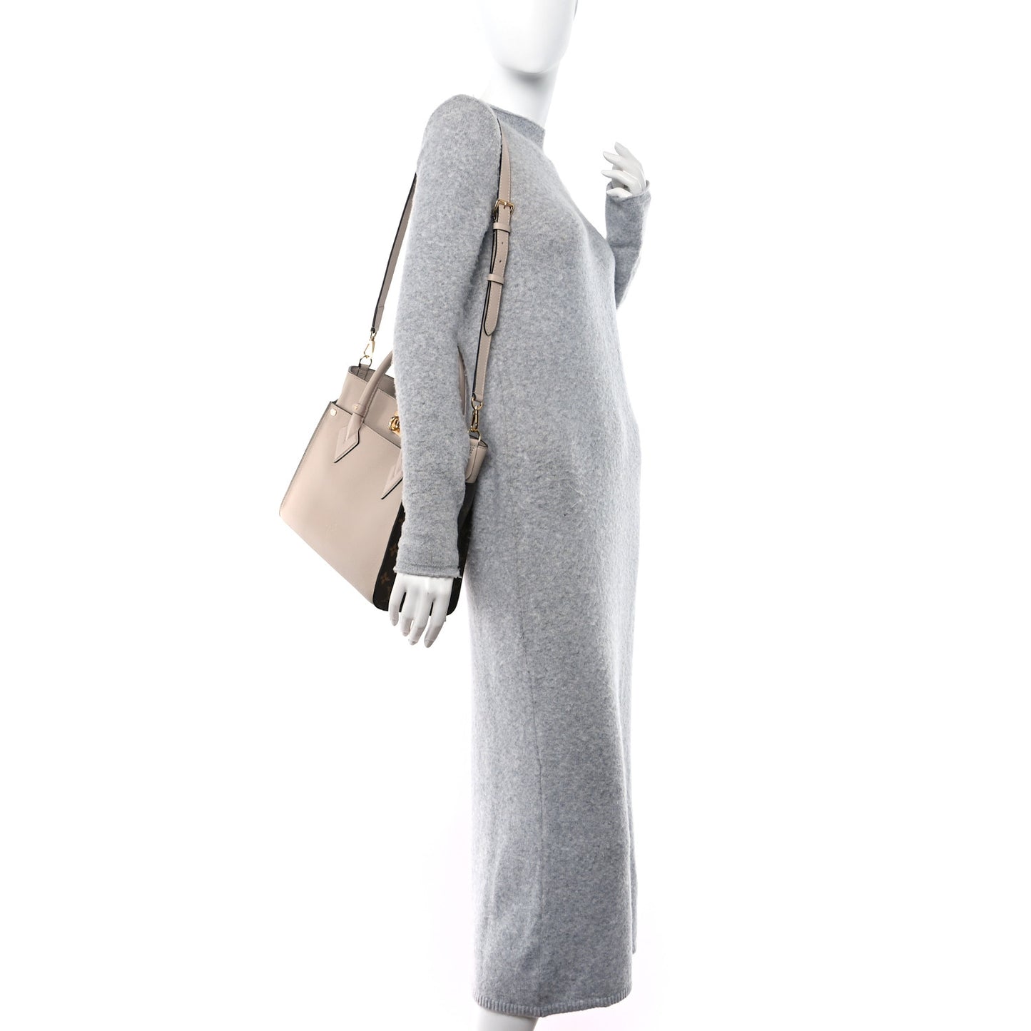 Calfskin Monogram On My Side Greige