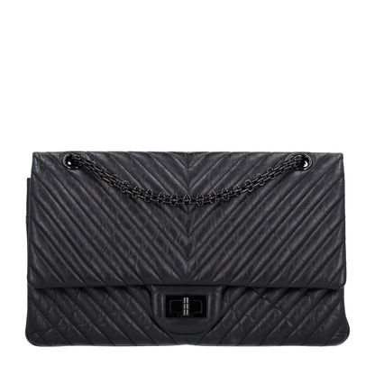 Chanel Aged Calfskin Chevron Quilted 2.55 Reissue 227 Flap So Black 1 of 10