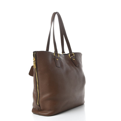Prada Vitello Daino Side Zip Tote Tabacco 3 of 9