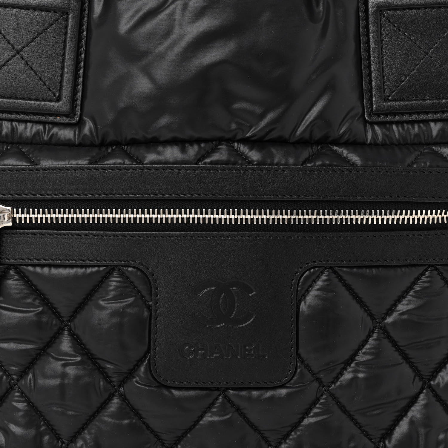 Chanel Nylon Quilted Small Coco Cocoon Tote Black 12 of 17