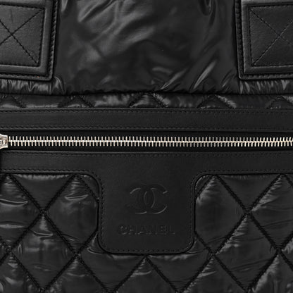Chanel Nylon Quilted Small Coco Cocoon Tote Black 12 of 17