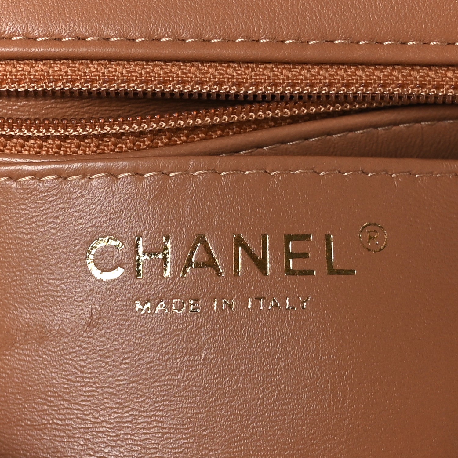 Chanel Lambskin Quilted Mini Rectangular Flap Brown 7 of 9