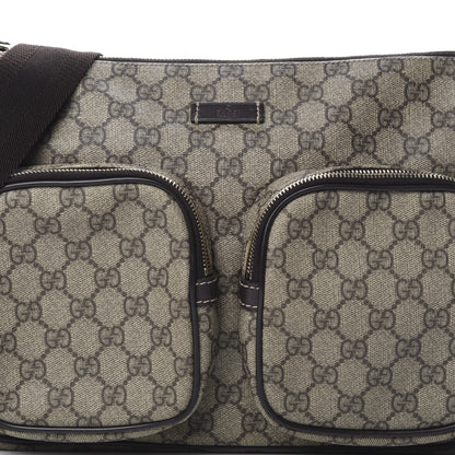 Gucci GG Plus Monogram Front Pocket Messenger Dark Brown 8 of 13