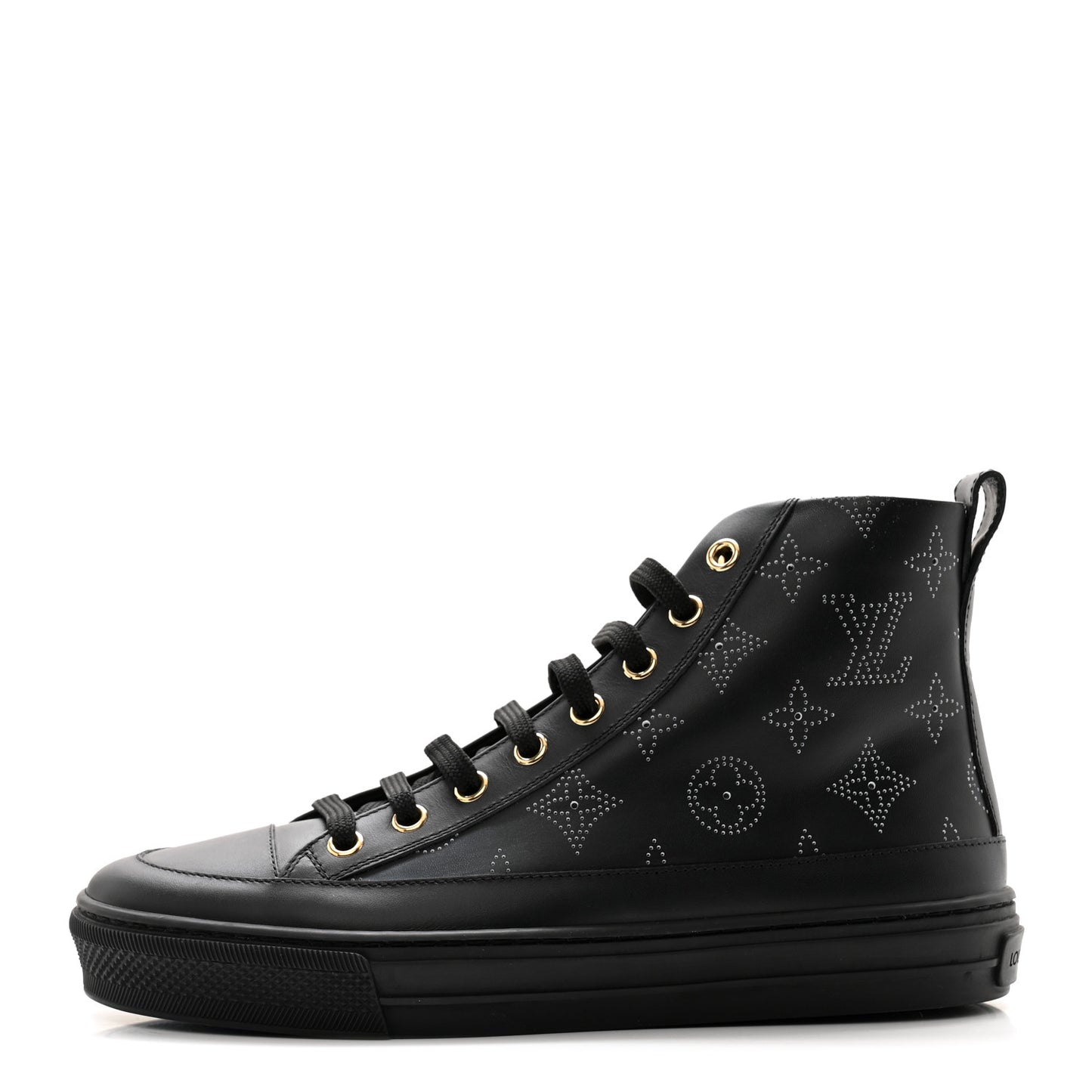 Calfskin Monogram Stellar Sneaker Boots 35.5 Black White